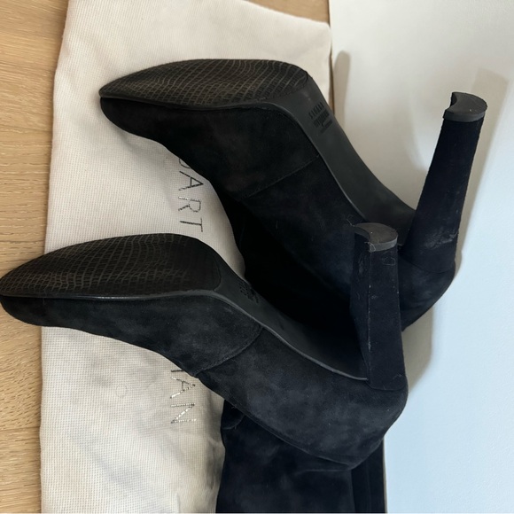 Stuart Weitzman Black Suede Highland Boots - Picture 5 of 6